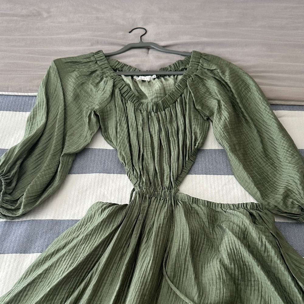 Astr Olive Green Maxi Dress